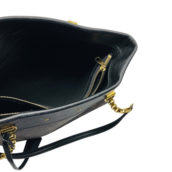 LOUIS VUITTON BROWN / BLACK PALLAS CHAIN SHOPPER MONOGRAM CANVAS BAG - Picture 7 of 16